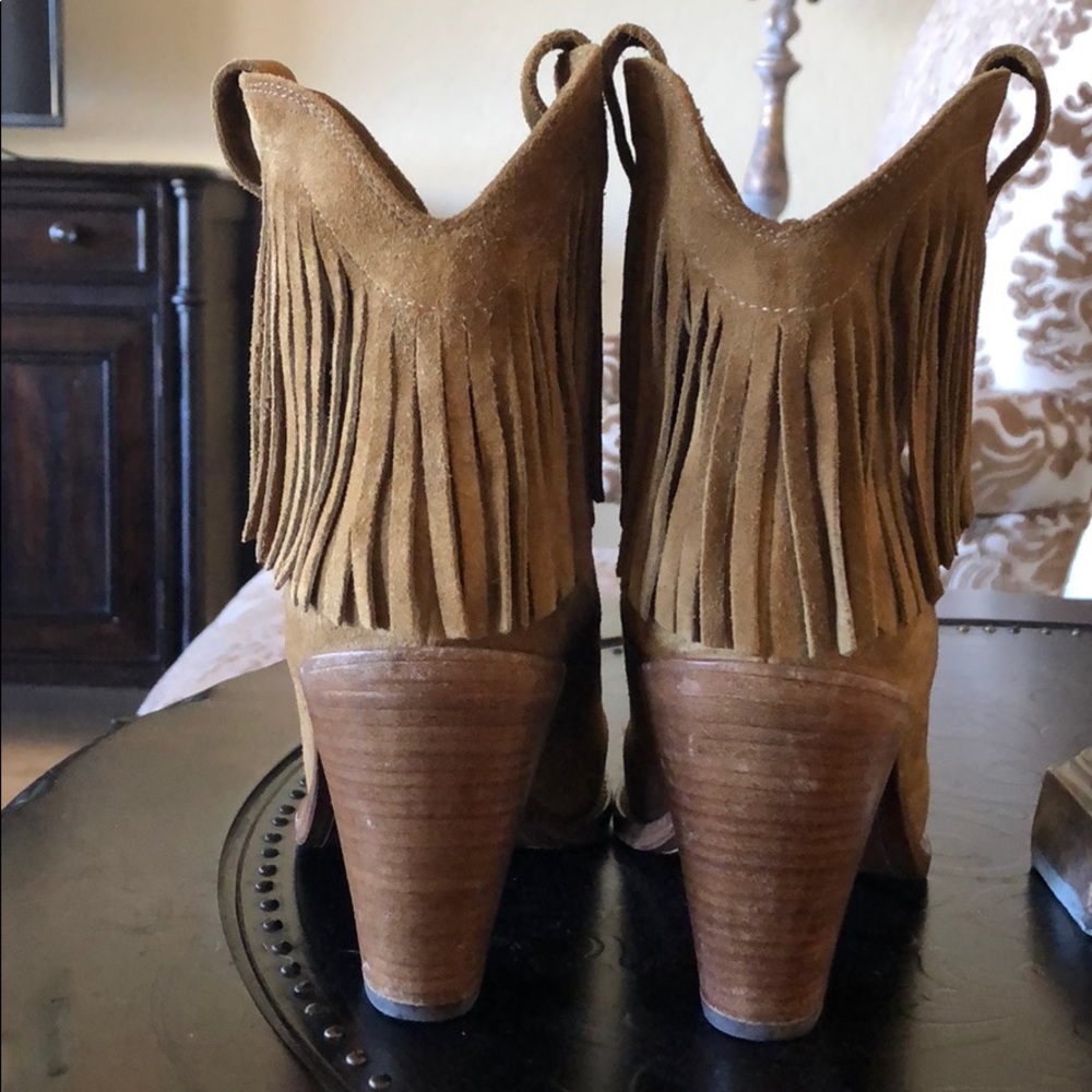 COPY - Saint Laurent “Curtis” Fringe Suede  Booties - Picture 4 of 8